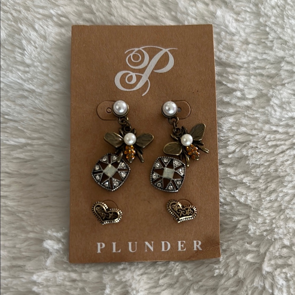 Plunder Gold and Silver Earrings